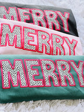 Load image into Gallery viewer, Faux Embroidery Merry Dot TEE - RTS