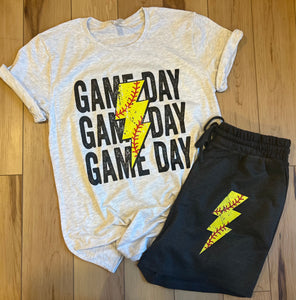 SOFTBALL Game Day Bolt Tee OR Short - RTS