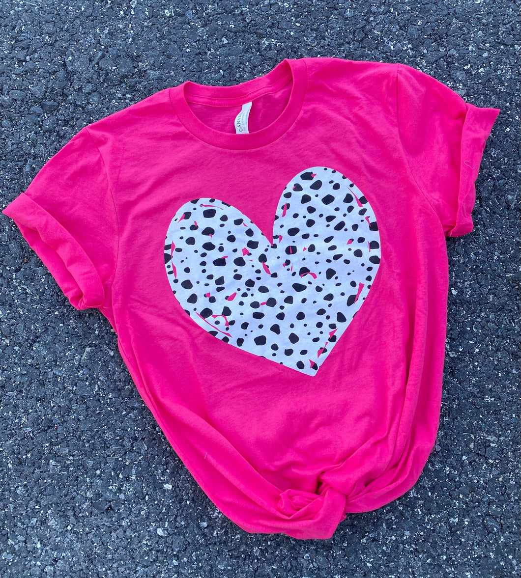 Dotted Heart Graphic Tee - RTS