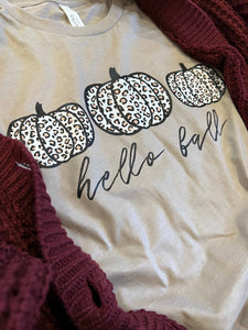 Hello Fall Leopard Pumpkins - RTS